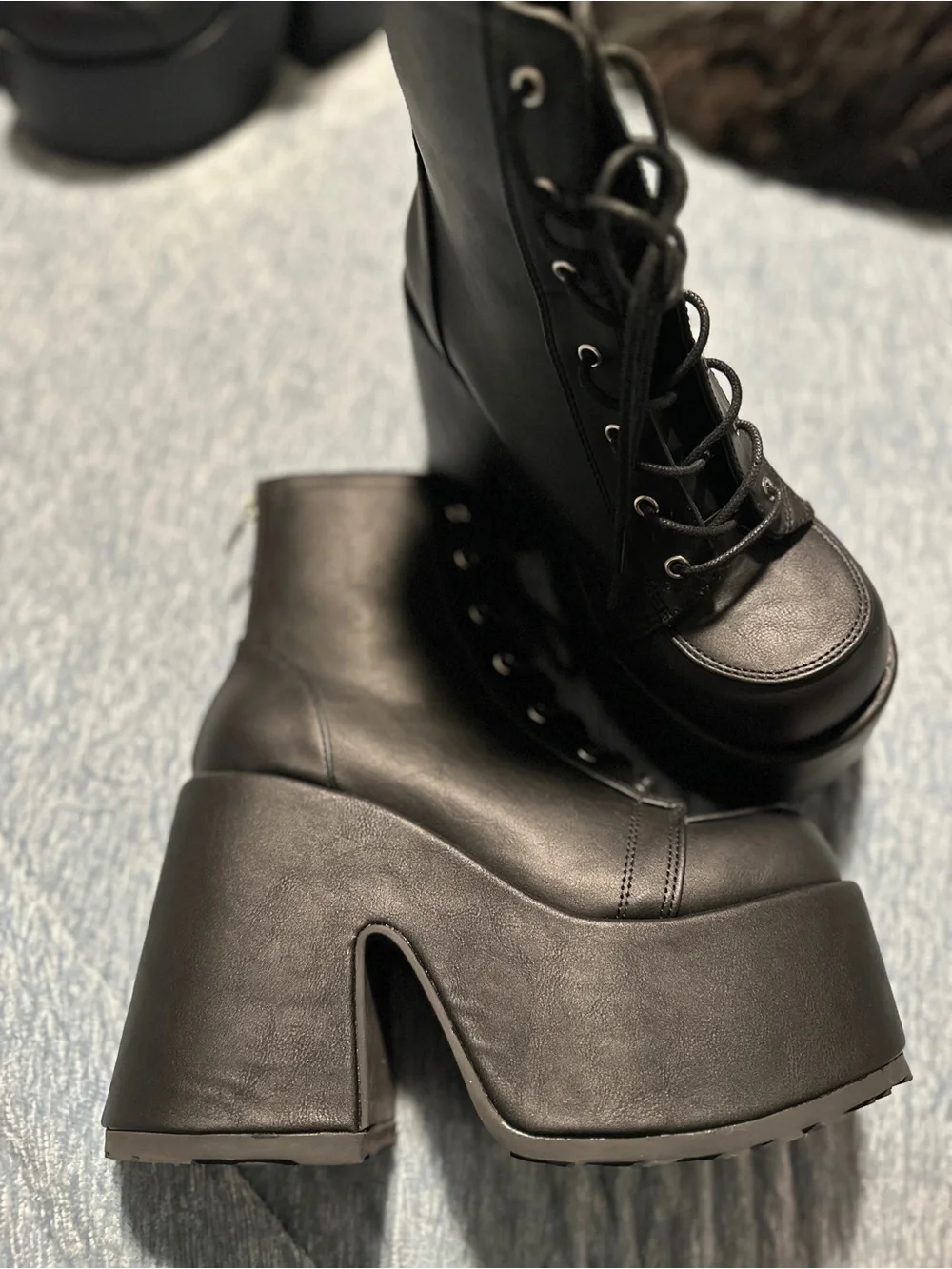 Demonia Camel 203 Vegan Leather NWOB